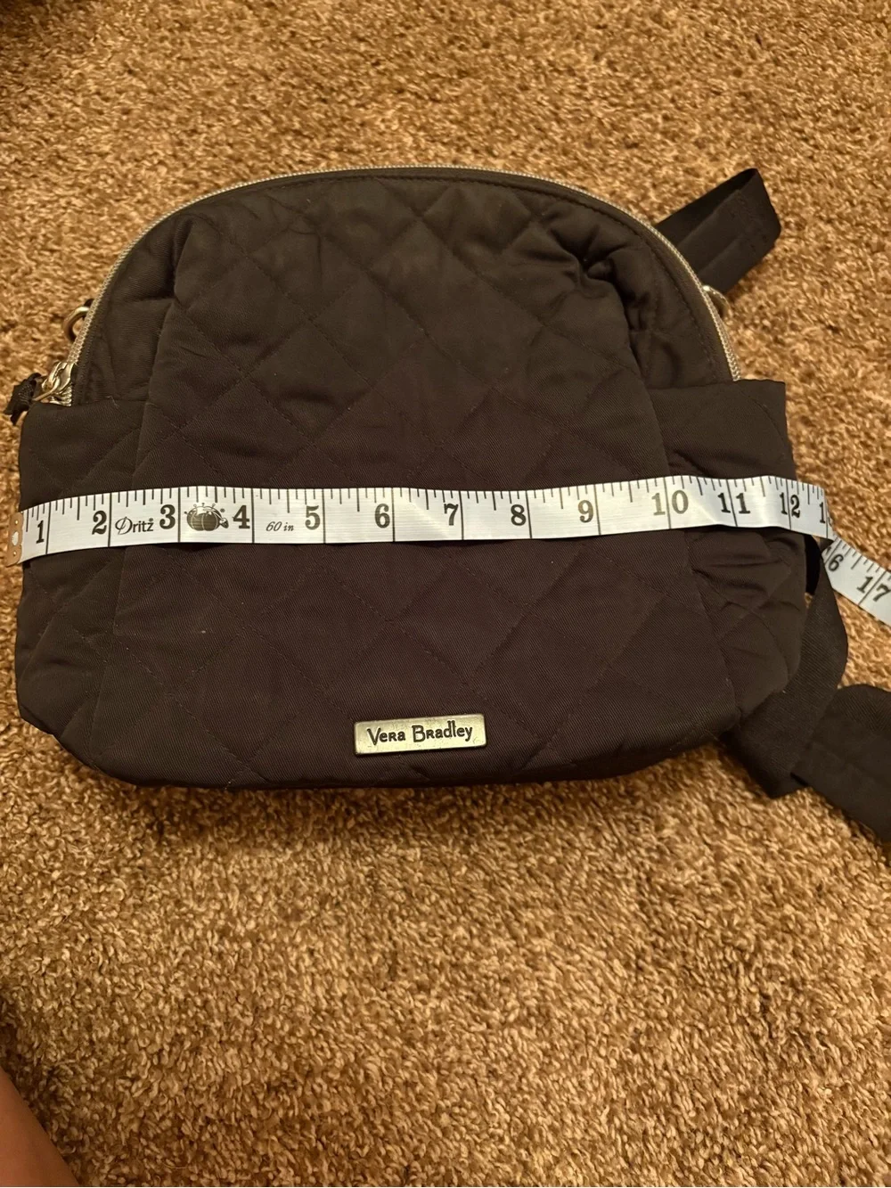 Quilted Black Crossbody Backpack